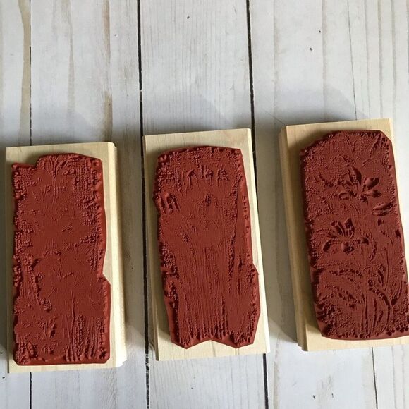 Stampin up Early Spring wood mounted rubber stamps set of 3 Large Tulips flowers - Picture 3 of 3